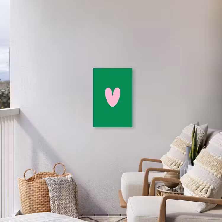 Buiten canvas - Groen - Hart - Minimalistisch - Valentijn — 4