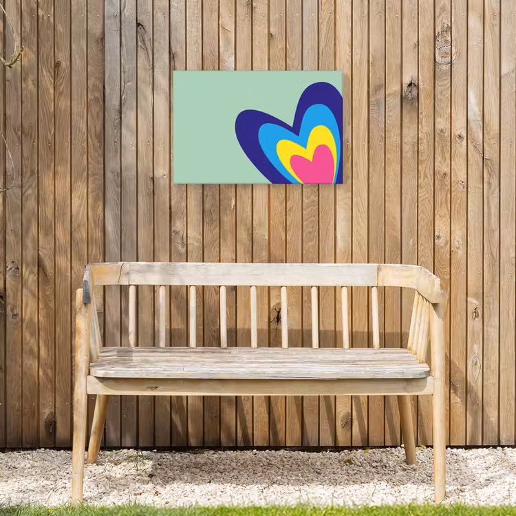 Buiten canvas - Hartjes - Kleurrijk - Valentijn — 3
