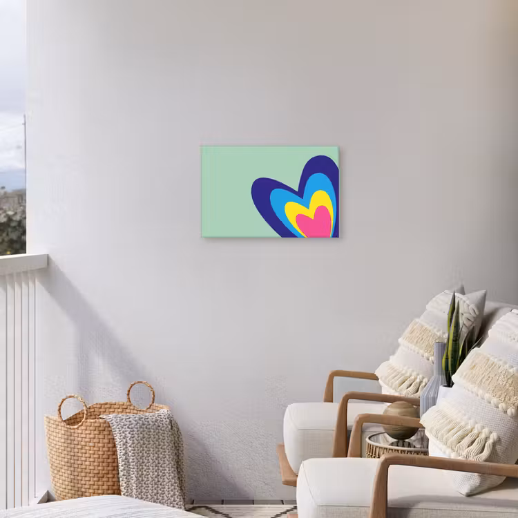 Buiten canvas - Hartjes - Kleurrijk - Valentijn — 4