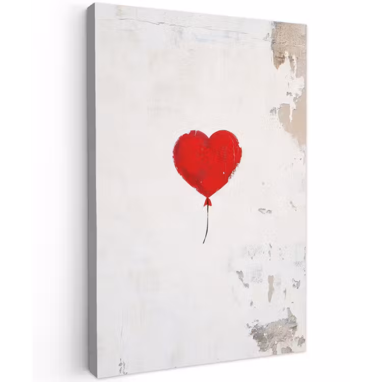 Buiten canvas - Ballon - Rood - Hart — 1
