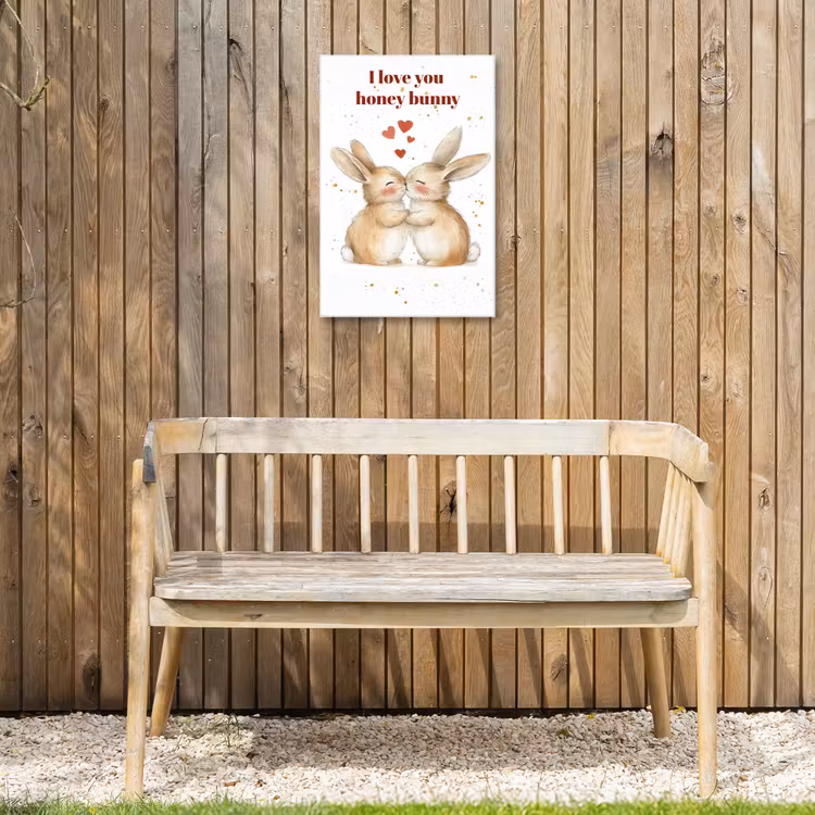 Buiten canvas - Liefde - Rood - konijn — 3