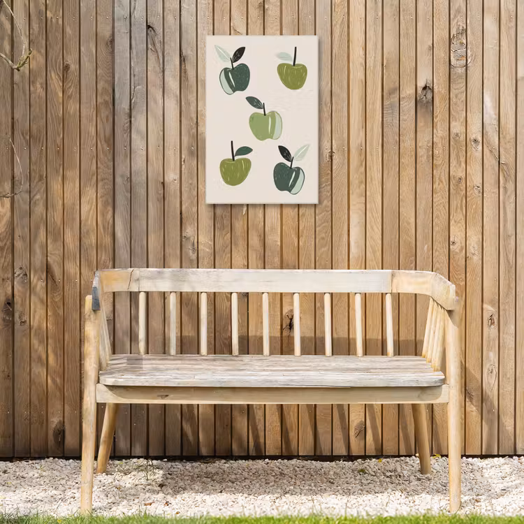 Buiten canvas - Appels - Groen - Illustratie - Bladeren — 3