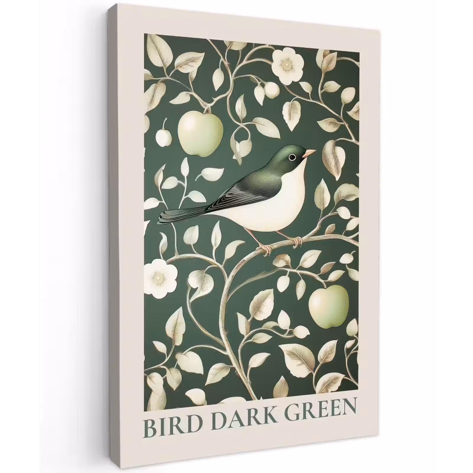 Buiten canvas - Groen - Vogel - Bloemen — 1