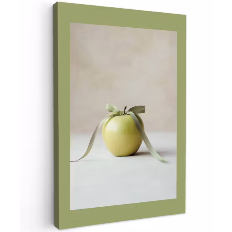 Buiten canvas - Groen - Appel - Strikje — 1