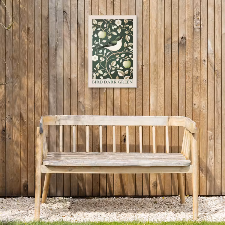 Buiten canvas - Groen - Vogel - Bloemen — 3