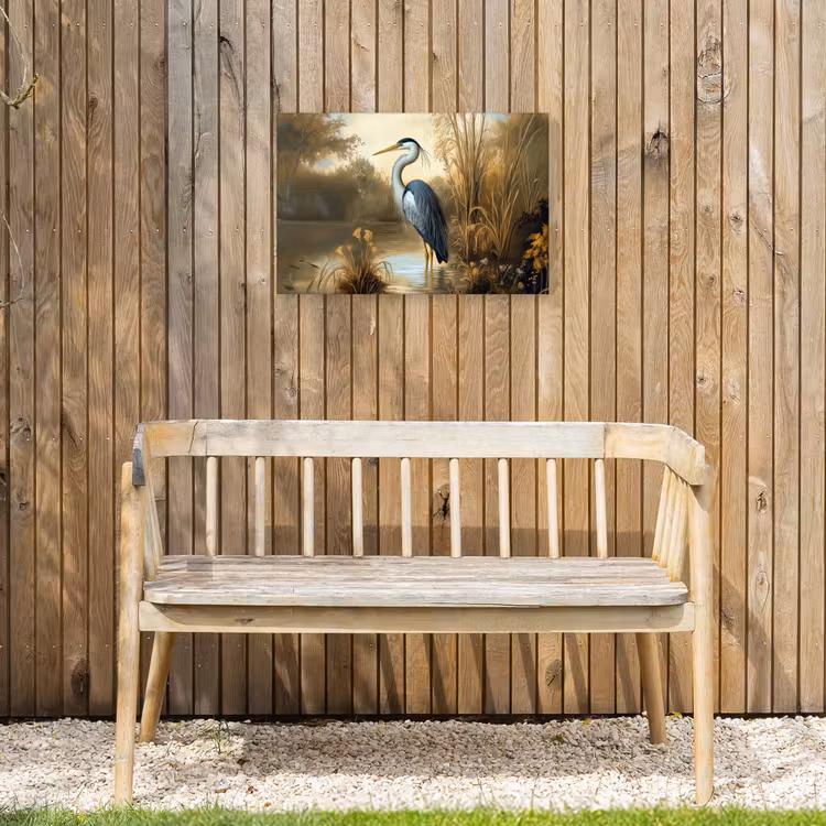 Buiten canvas - Reiger - Water - Planten — 3