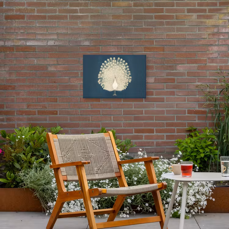 Buiten canvas - Vogel - Blauw - Vintage — 2