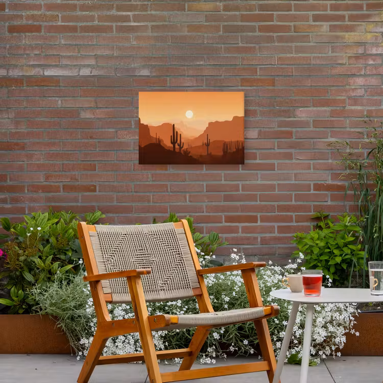 Buiten canvas - Landschap - Woestijn - Cactussen - Zon — 2