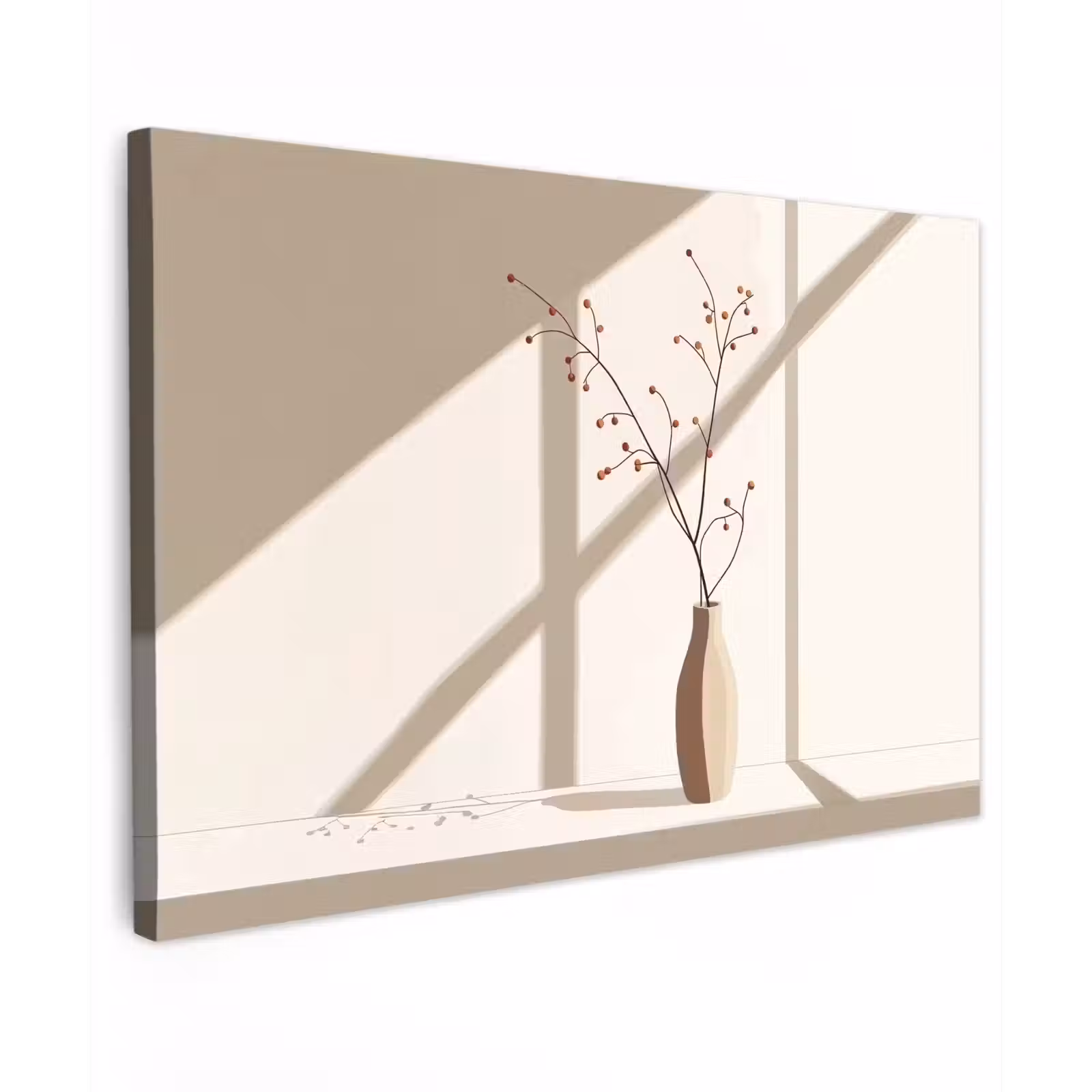 Buiten canvas - Vaas - Takken - Bessen - Minimalistisch — 1