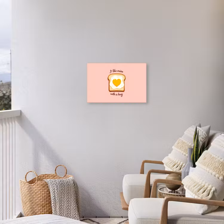 Buiten canvas - Brood - Illustratie - Quote - Roze — 4