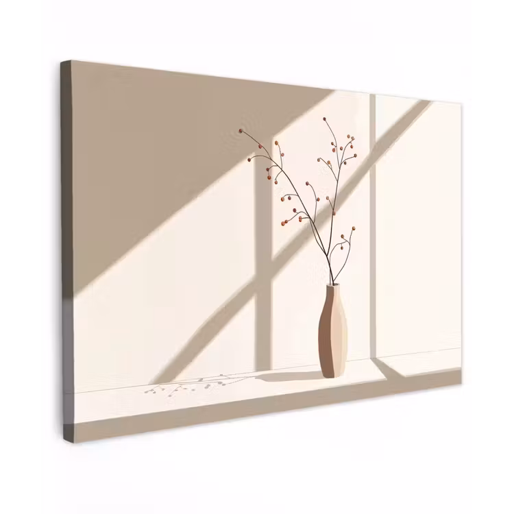 Buiten canvas - Vaas - Takken - Bessen - Minimalistisch — 1
