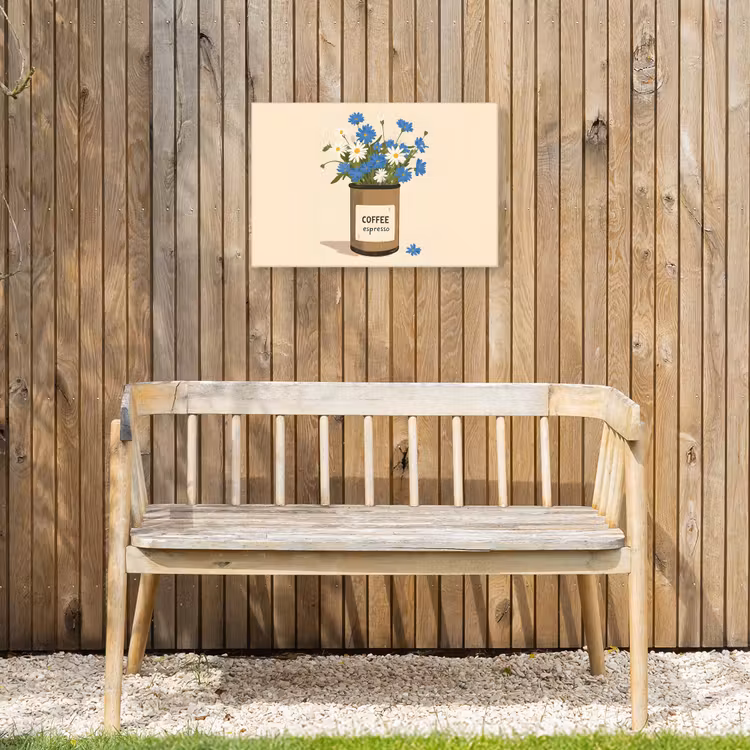 Buiten canvas - Coffee - Blik - Minimalistisch - Bloemen — 3