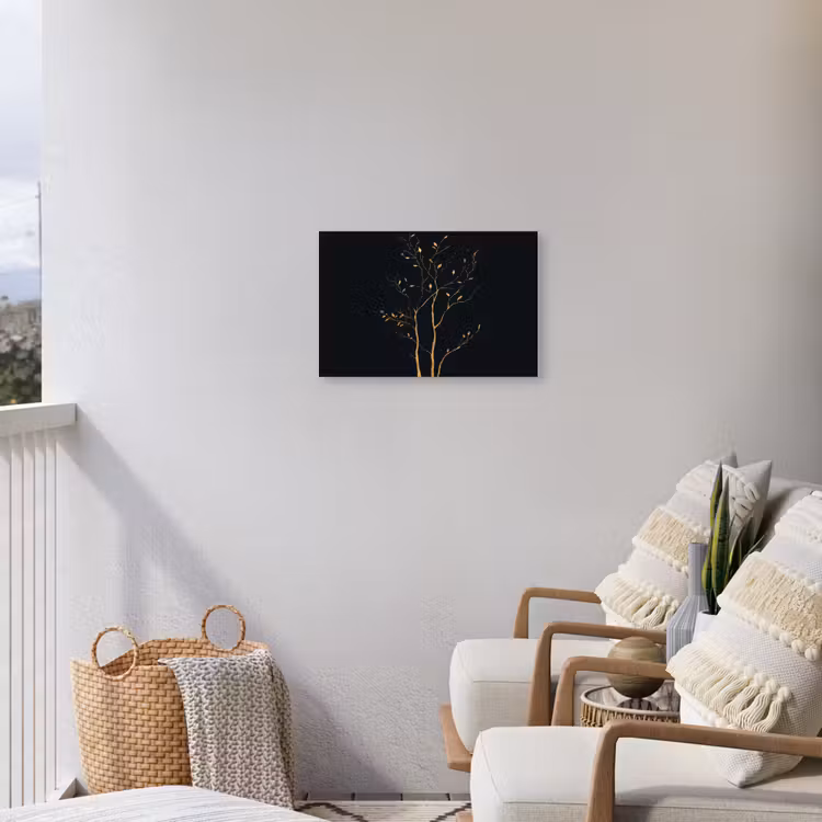 Buiten canvas - Takken - Blaadjes - Zwart — 4