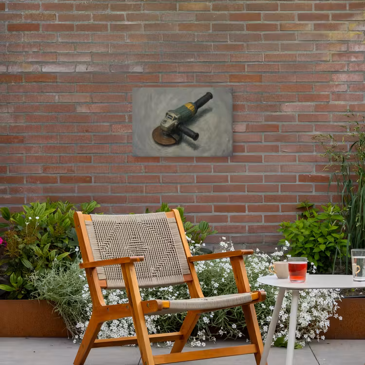Buiten canvas - Haakse slijper - Schilderij - Gereedschap — 2