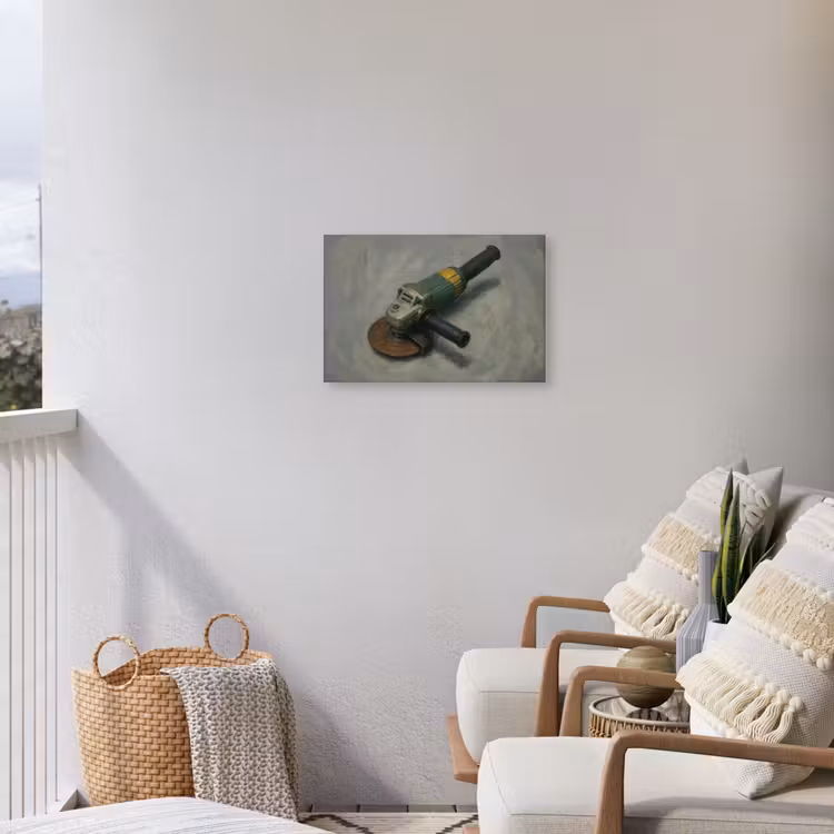 Buiten canvas - Haakse slijper - Schilderij - Gereedschap — 4