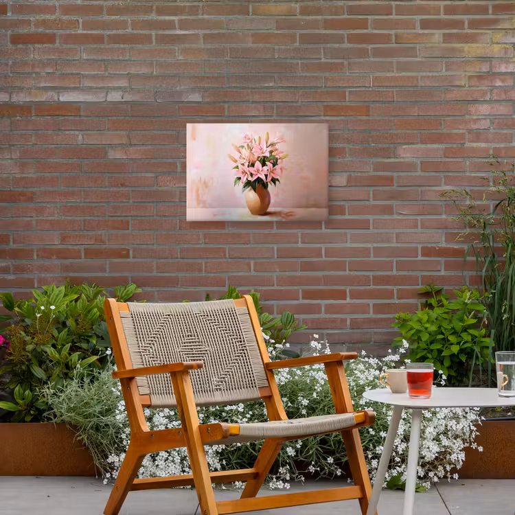 Buiten canvas - Vaas - Bloemen - Roze — 2