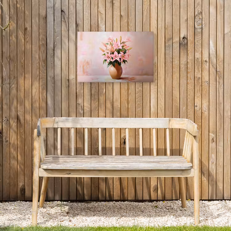Buiten canvas - Vaas - Bloemen - Roze — 3