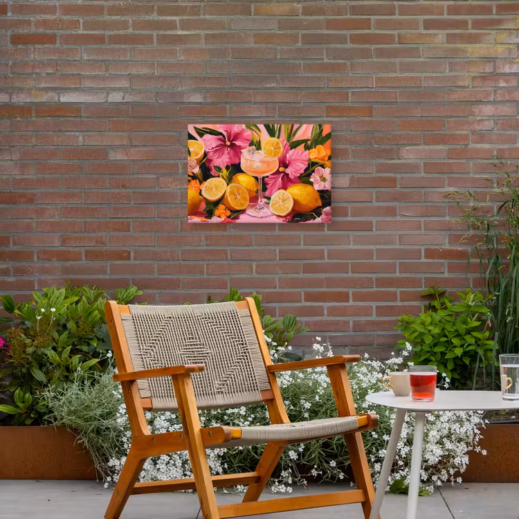 Buiten canvas - Drink - Bloemen - Yellow — 2
