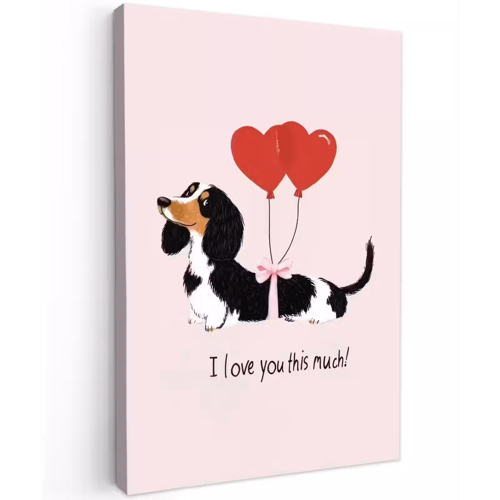 Buiten canvas - Hond - Teckel - Valentijn - Love — 1