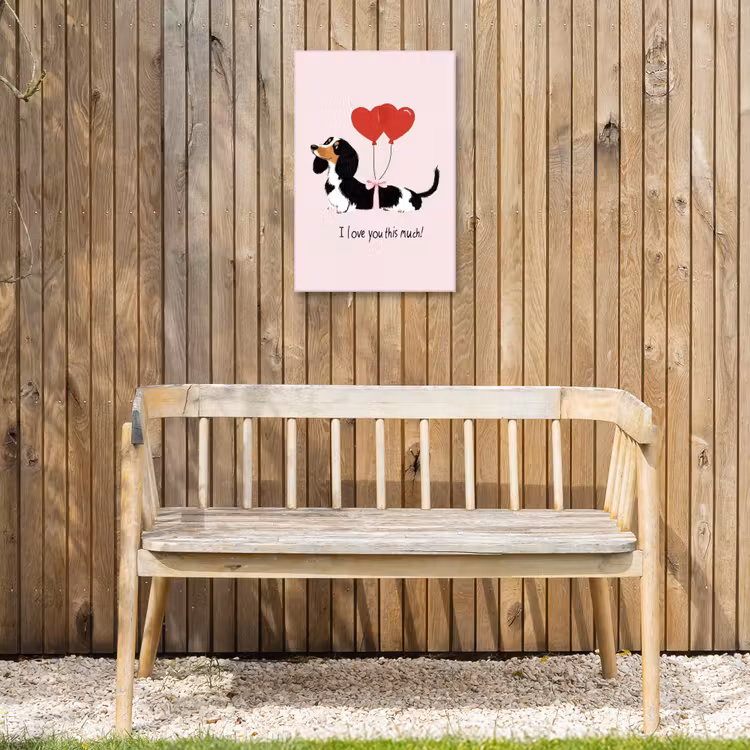 Buiten canvas - Hond - Teckel - Valentijn - Love — 3