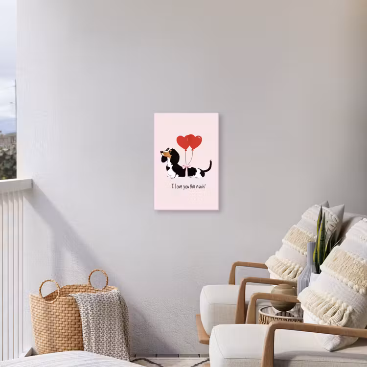 Buiten canvas - Hond - Teckel - Valentijn - Love — 4