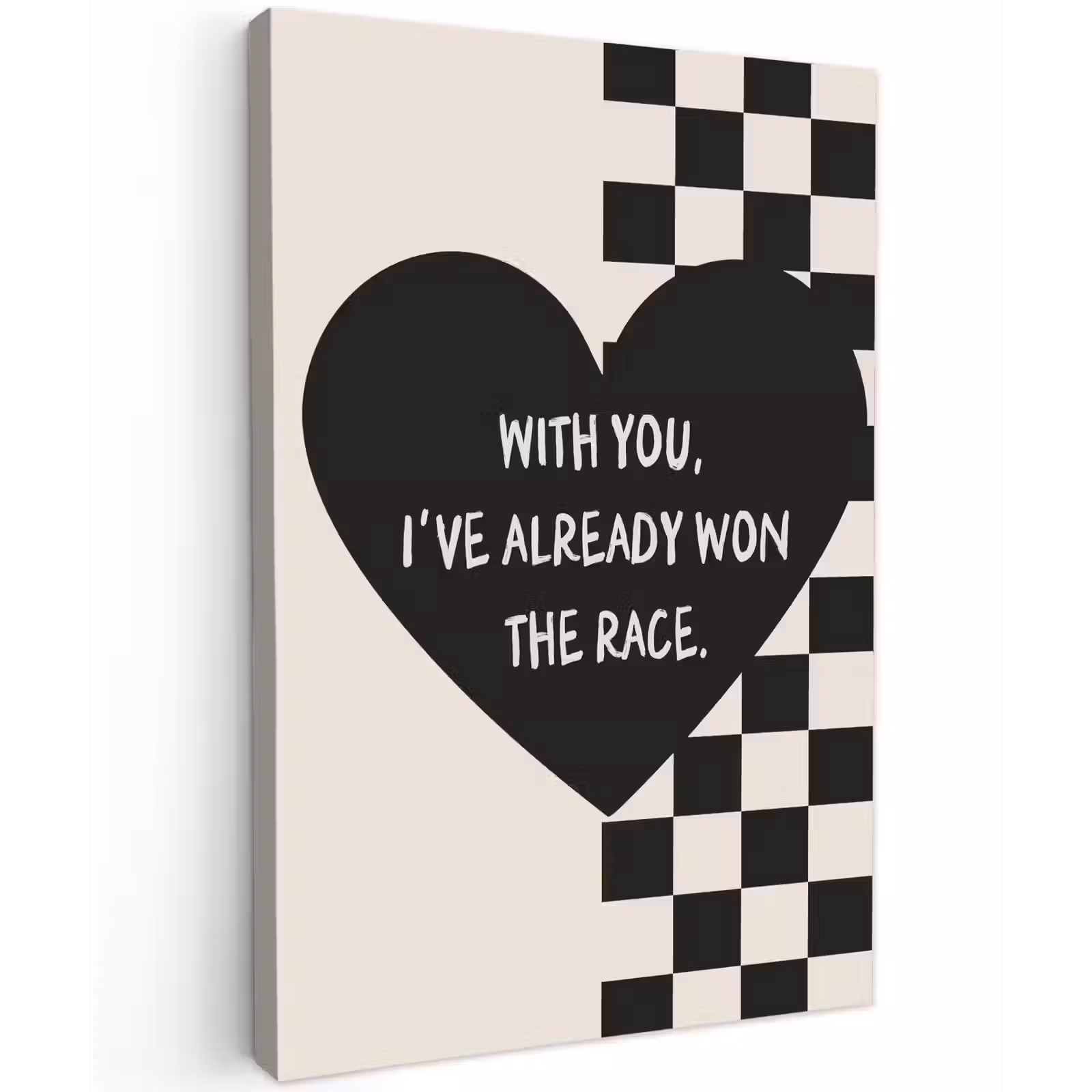Buiten canvas - Liefde - Beige - Race — 1