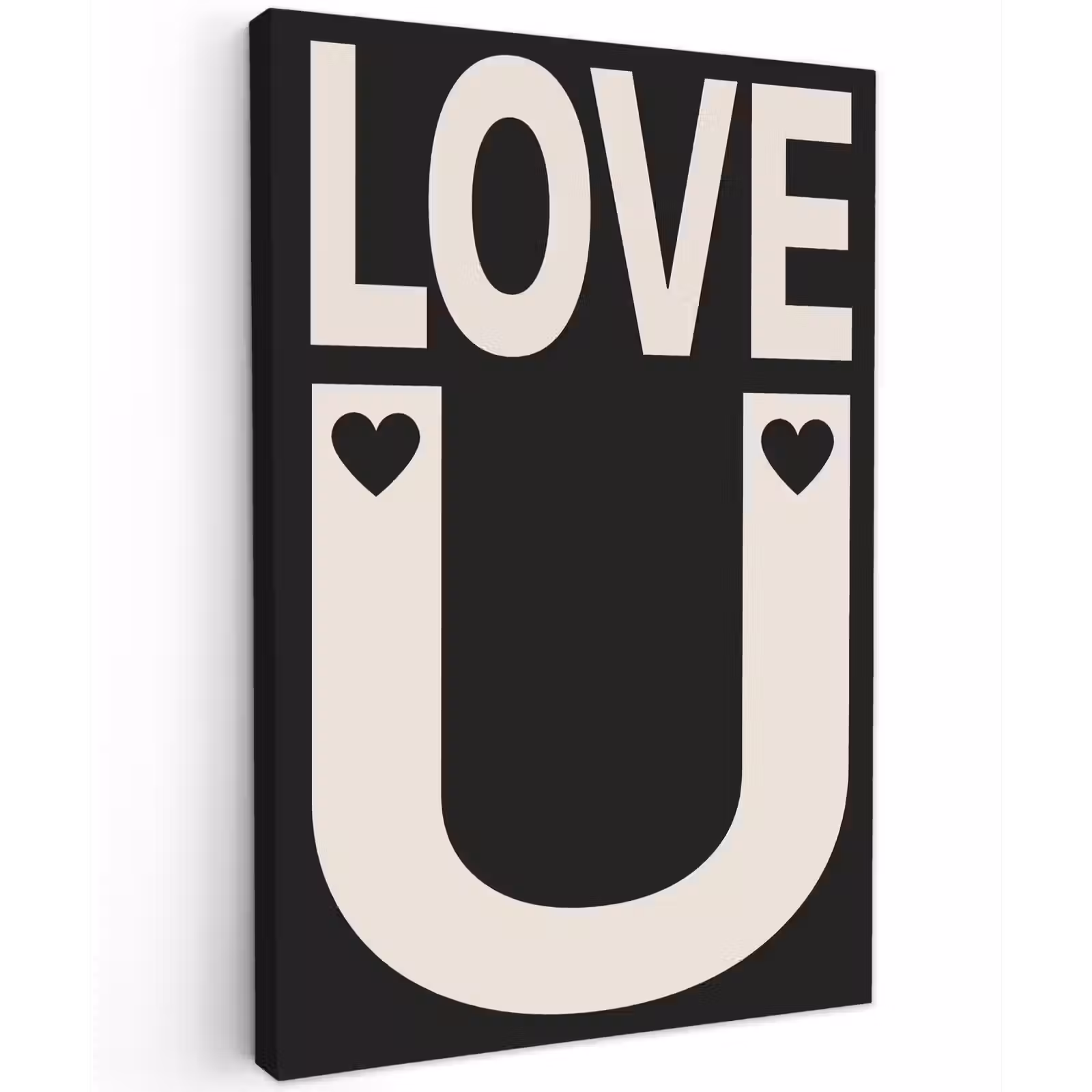 Buiten canvas - Love - Zwart - Minimalistisch — 1