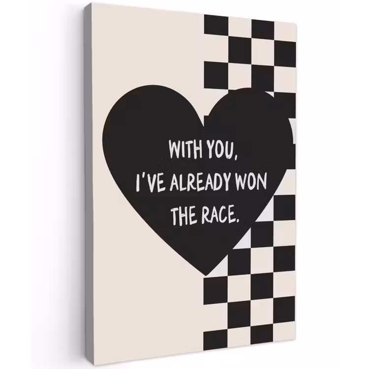 Buiten canvas - Liefde - Beige - Race — 1