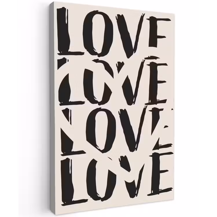 Buiten canvas - Love - Hart - Beige — 1