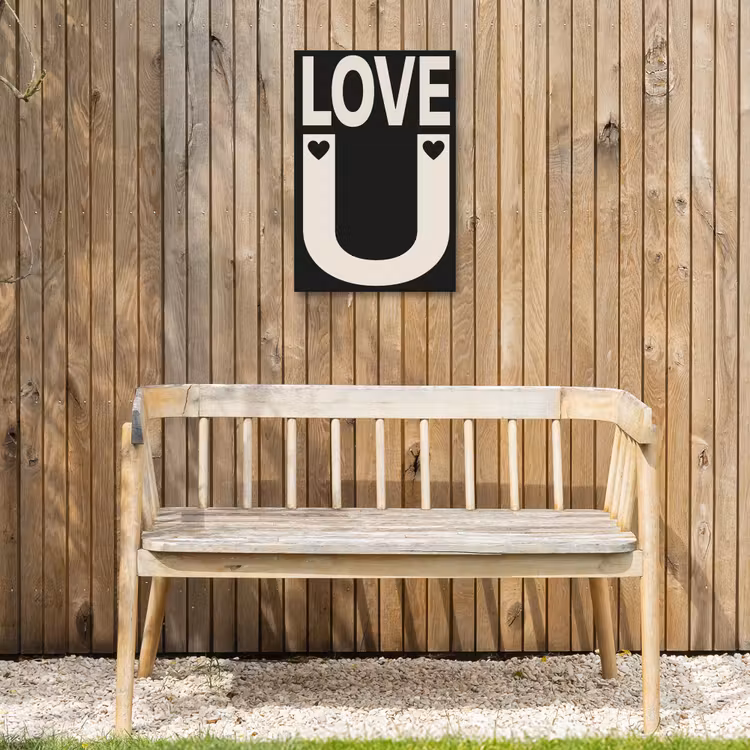 Buiten canvas - Love - Zwart - Minimalistisch — 3