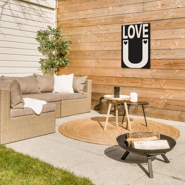 Buiten canvas - Love - Zwart - Minimalistisch — 5