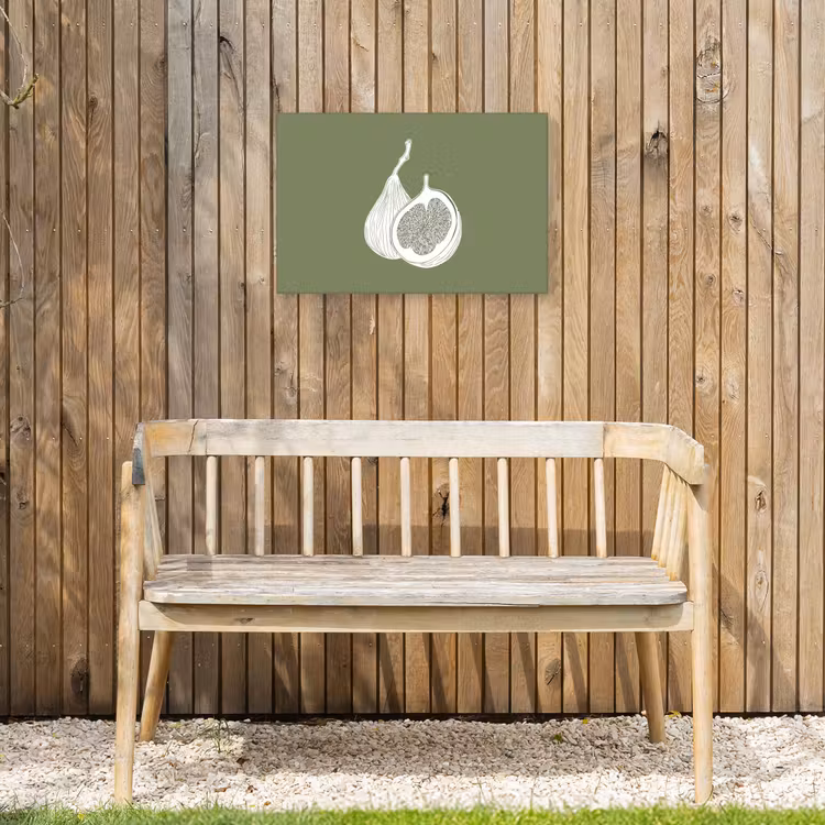 Buiten canvas - Vijgen - Minimalistisch - Getekend - Mosgroen — 3