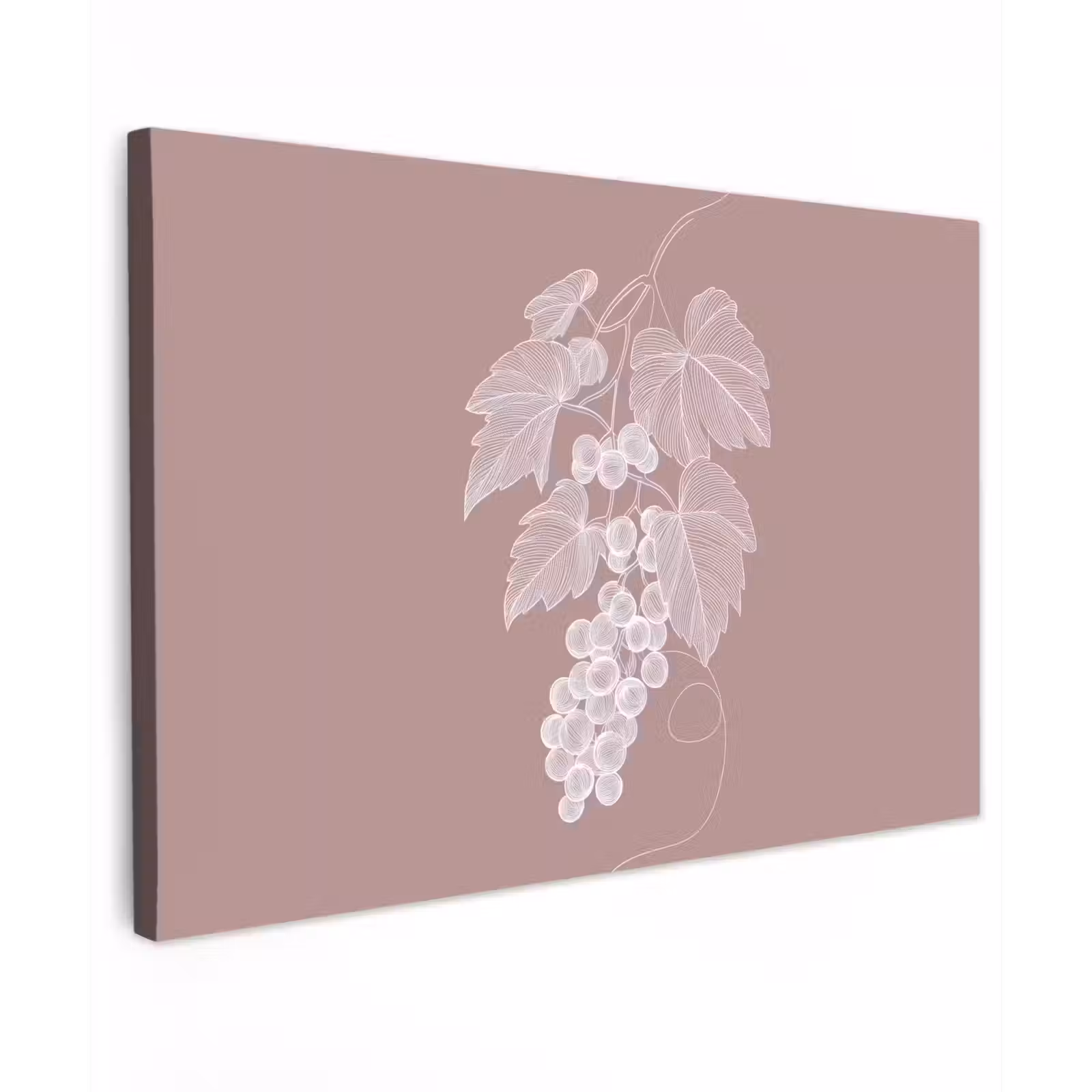 Buiten canvas - Tros - Druiven - Illustratie - Bladeren — 1