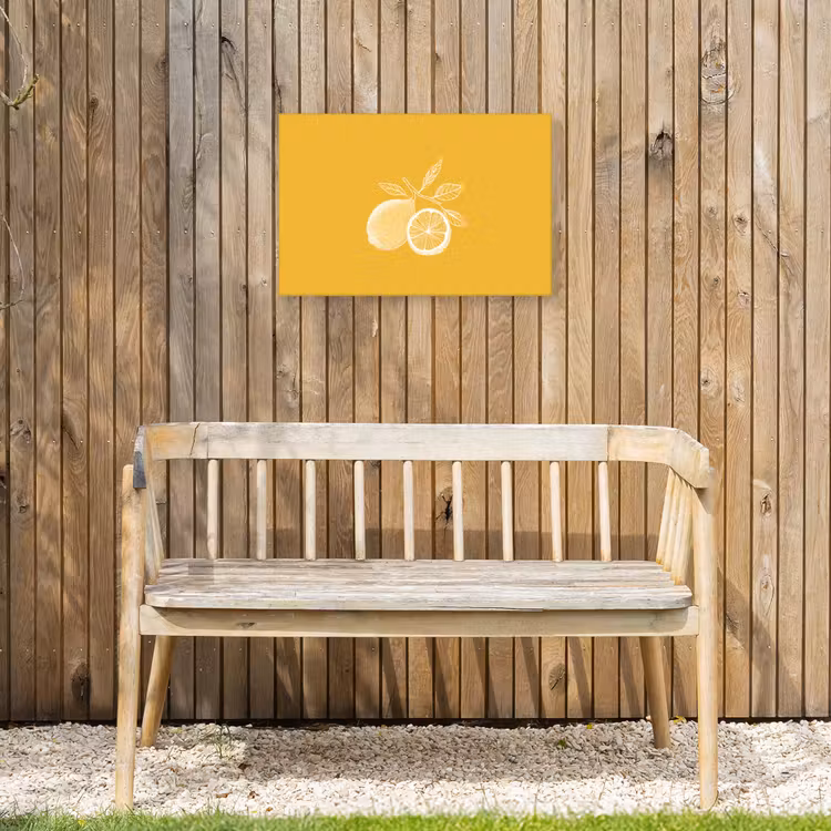 Buiten canvas - Citroenen - Illustratie - Minimalistisch - Geel — 3