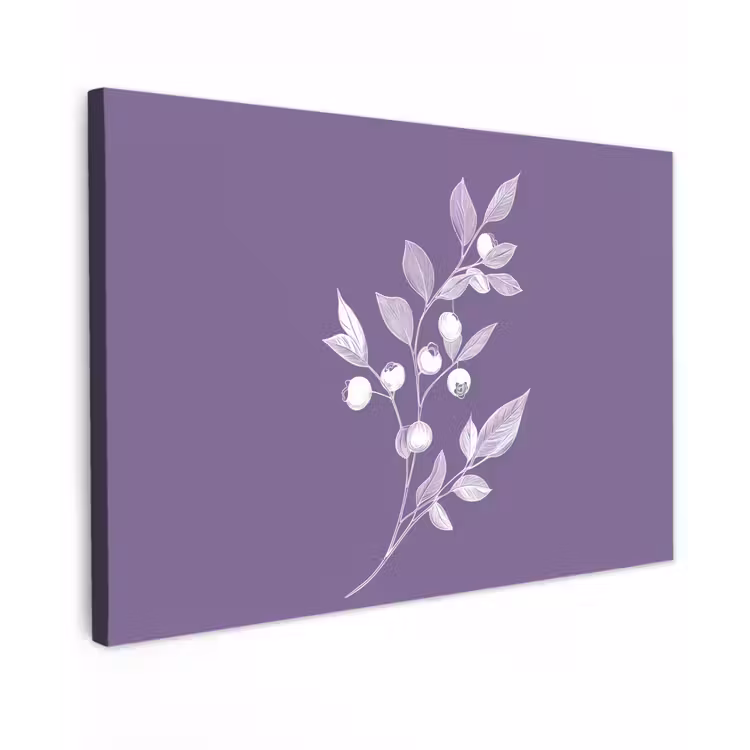 Buiten canvas - Tak - Sierlijk - Bladeren - Minimalistisch — 1