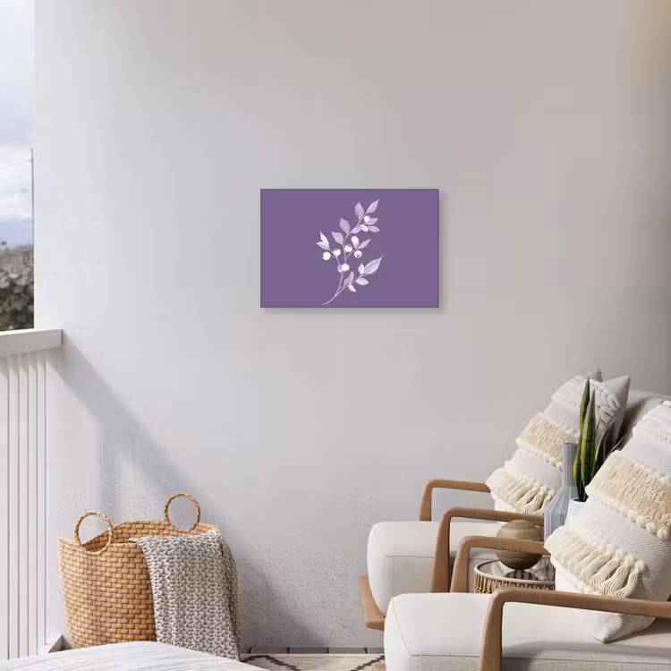 Buiten canvas - Tak - Sierlijk - Bladeren - Minimalistisch — 4