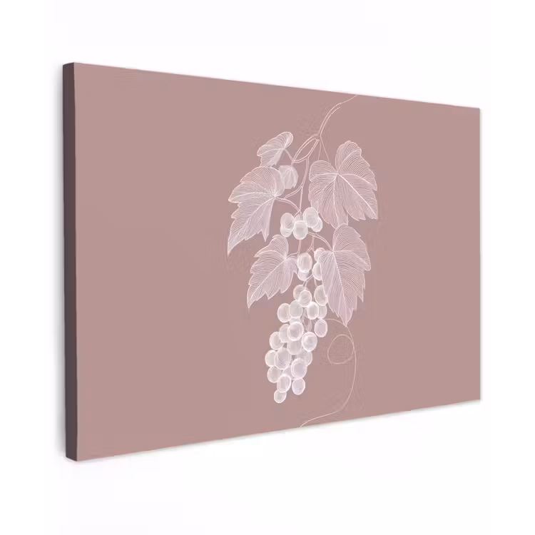 Buiten canvas - Tros - Druiven - Illustratie - Bladeren — 1