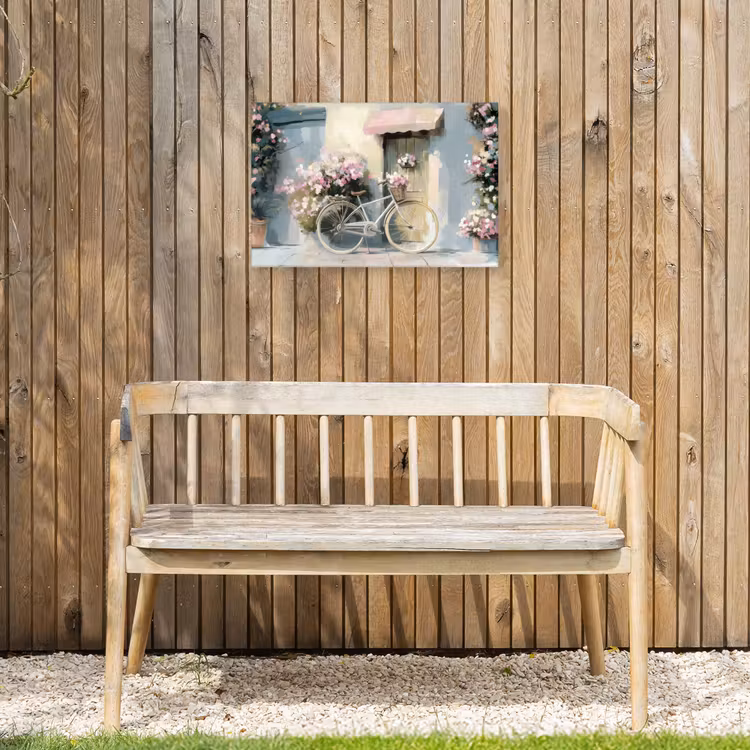 Buiten canvas - Fiets - Pastelkleuren - Bloemen — 3