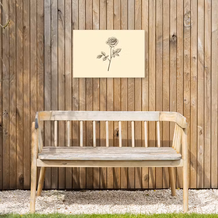 Buiten canvas - Illustratie - Zwart - Roos — 3