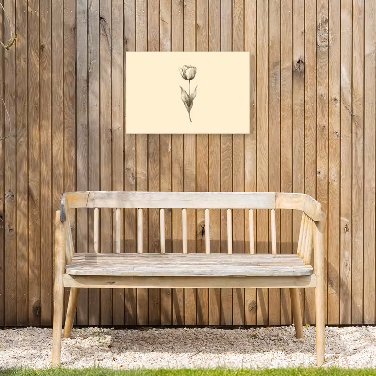 Buiten canvas - Illustratie - Tulp - Zwart — 3