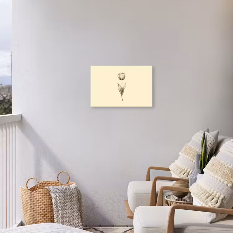 Buiten canvas - Illustratie - Tulp - Zwart — 4