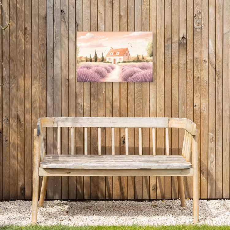 Buiten canvas - Lavendelveld - Huis - Paars — 3