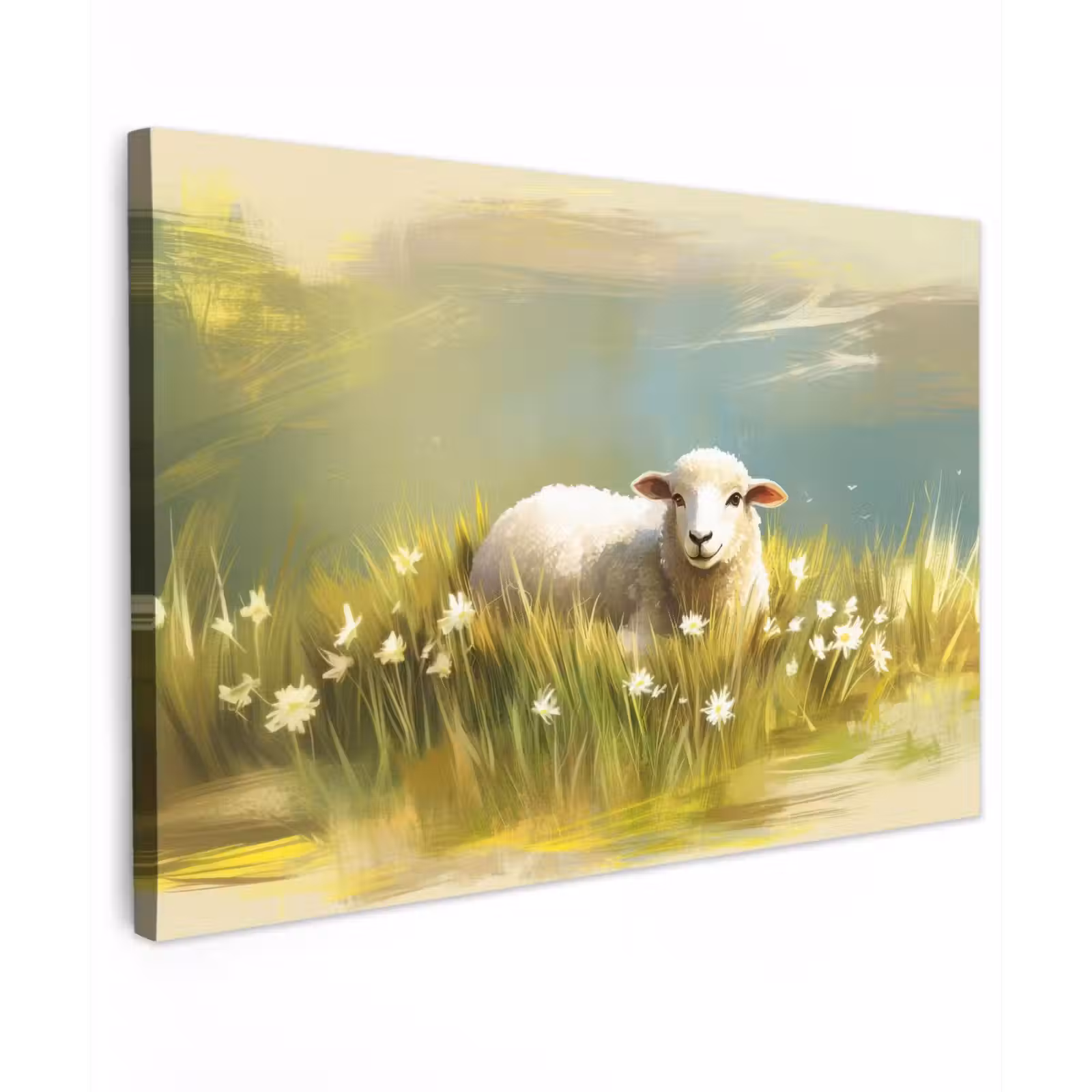 Buiten canvas - Schaap - Weide - Groen — 1