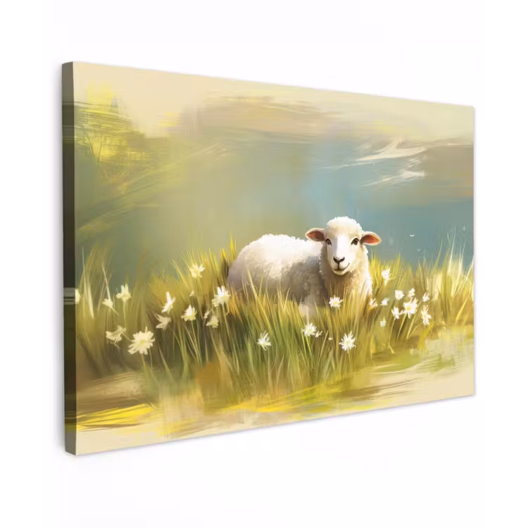 Buiten canvas - Schaap - Weide - Groen — 1