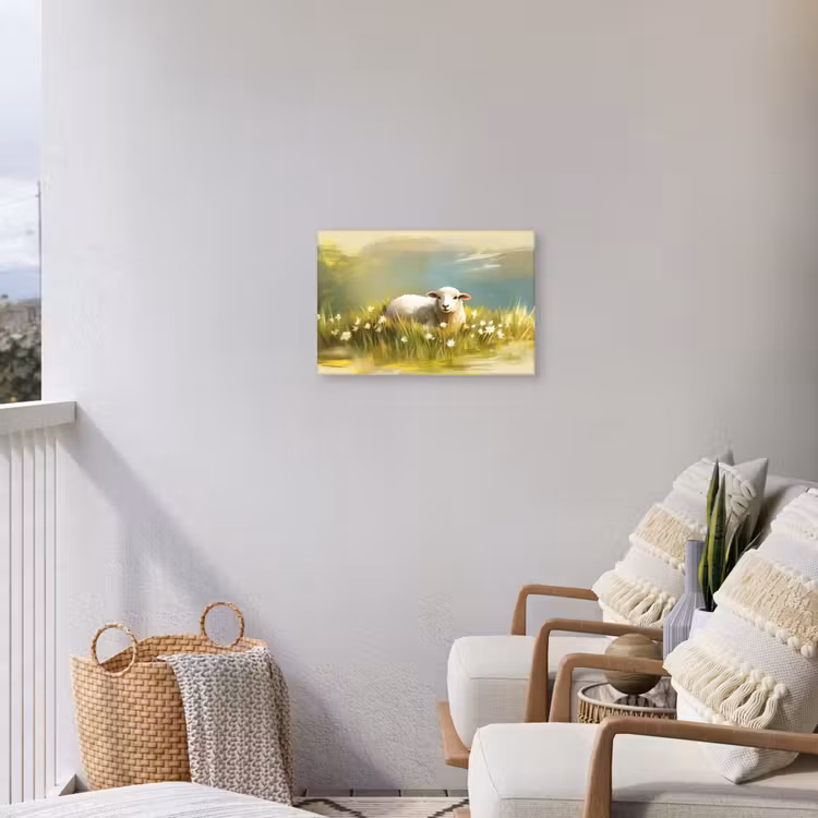 Buiten canvas - Schaap - Weide - Groen — 4