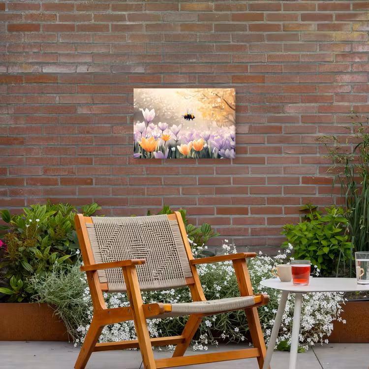 Buiten canvas - Viooltjes - bij - Zonlicht — 2