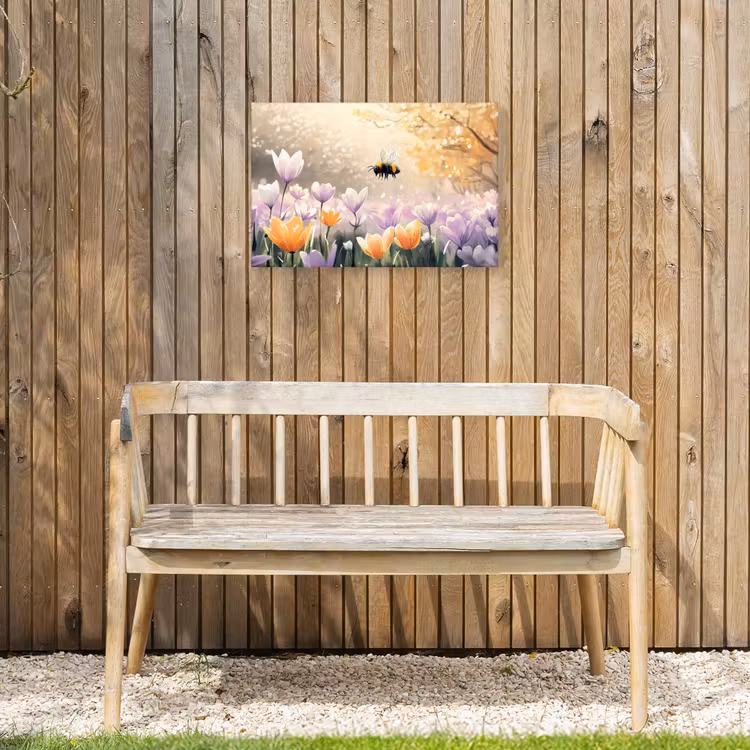 Buiten canvas - Viooltjes - bij - Zonlicht — 3