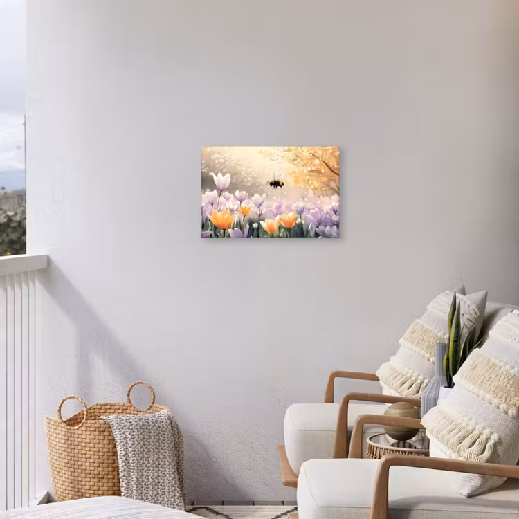 Buiten canvas - Viooltjes - bij - Zonlicht — 4