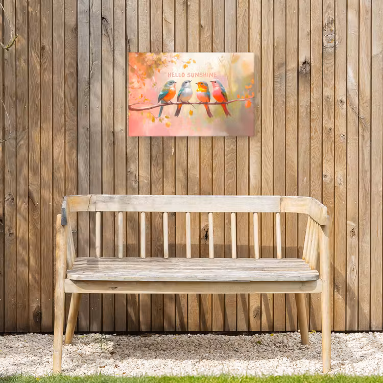 Buiten canvas - Vogels - Tak - Quote - Roze — 3