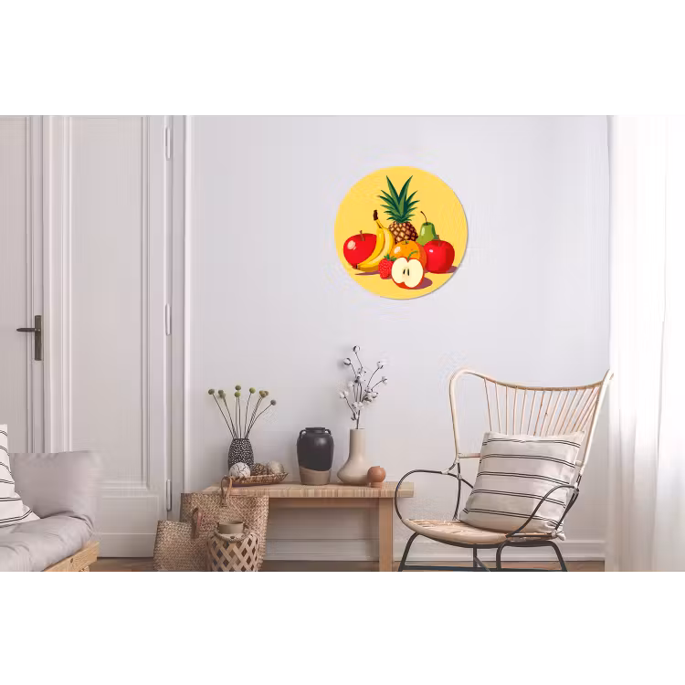 Wandcirkel - aluminium - Fruit - Illustratie - Kleurrijk — 2